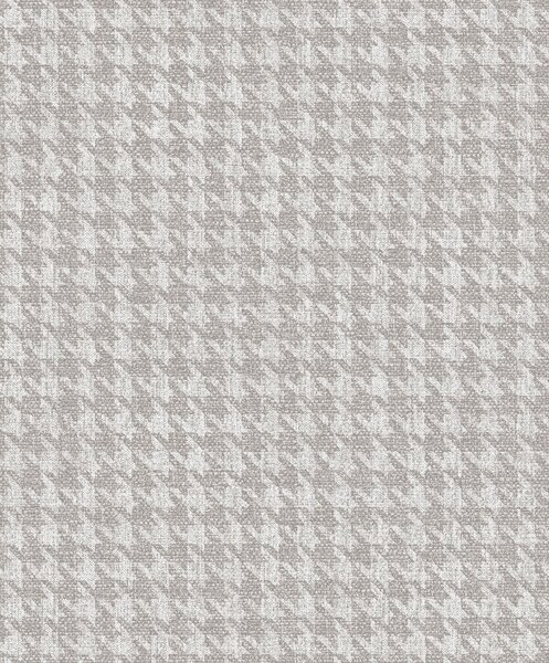 Sivá vliesová tapeta, imitácia látky, vzor kohútia stopa, ILA505, Aquila, Khroma by Masureel