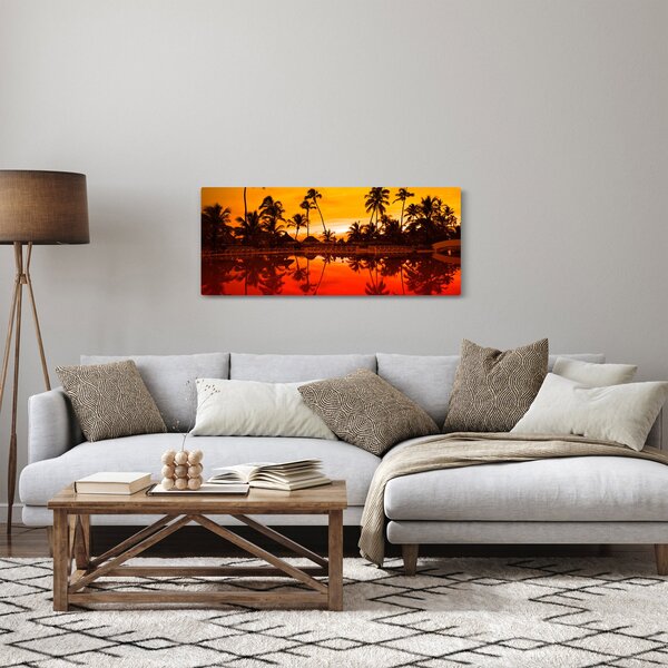 Obraz - Západ slnka nad rezortom (120x50 cm)