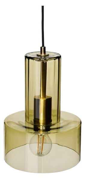 Zelené sklenené závesné svietidlo ø 20 cm Ripple – Hübsch