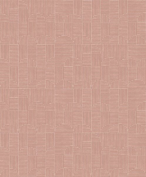 Staroružová geometrická vliesová tapeta, ILA403, Aquila, Khroma by Masureel