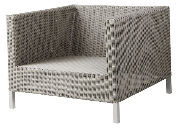 Cane-line Nízke kreslo Connect, Cane-line, 84x84x64 cm, rám kov, výplet umelý ratan farba taupe, bez podušiek