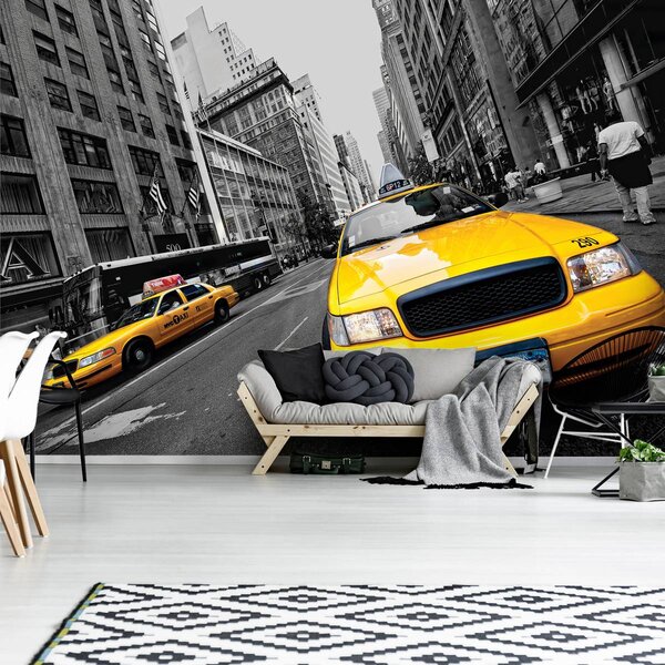 Fototapeta - Žlté taxi (152,5x104 cm)