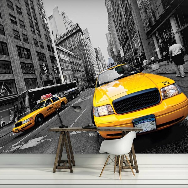 Fototapeta - Žlté taxi (152,5x104 cm)