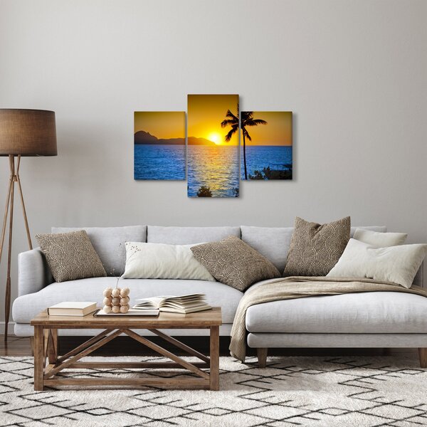 Obraz - Západ slnka nad morom (90x60 cm)