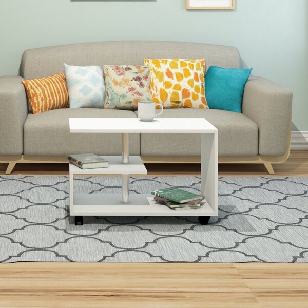 Hanah Home Konferenčný stolík Karanfil 80 cm biely