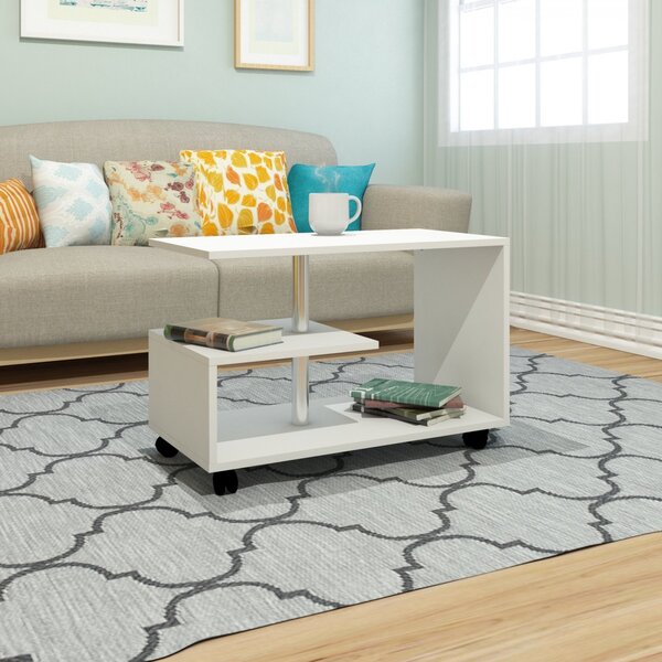 Hanah Home Konferenčný stolík Karanfil 80 cm biely
