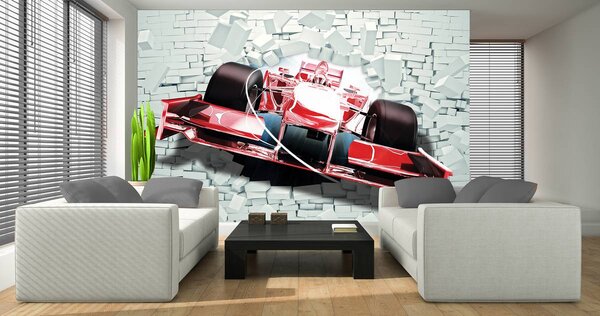 Fototapeta - Červené formuly 1 3D F1 (152,5x104 cm)