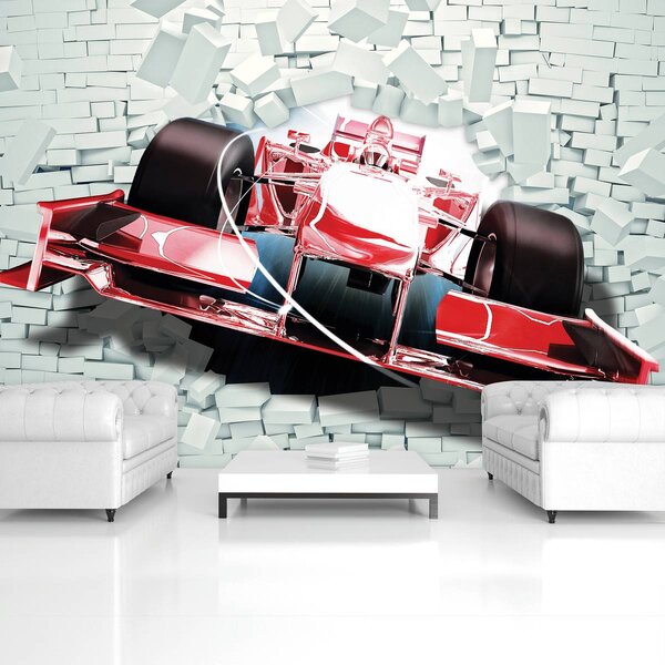 Fototapeta - Červené formuly 1 3D F1 (152,5x104 cm)