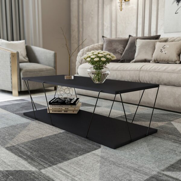 Hanah Home Konferenčný stolík Labranda 120 cm čierny
