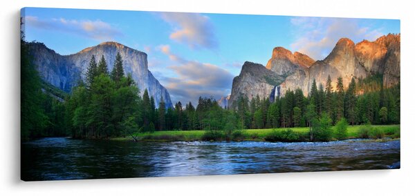 Obraz divokej horskej krajiny (120x50 cm)