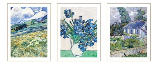 Obrazy v súprave 3 ks - reprodukcia 30x40 cm Van Gogh