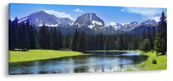 Obraz - Zasnežené vrcholky hôr (120x50 cm)
