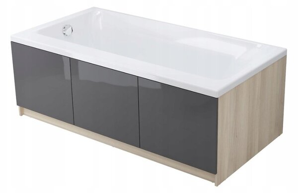Cersanit Smart, akrylátová vaňa pravá 160x80cm + nožičky, biela, S301-118