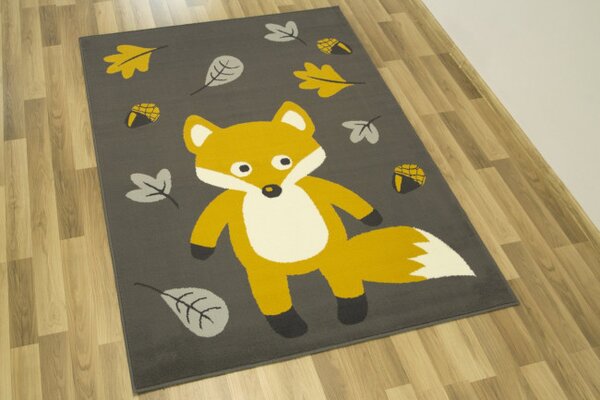 Detský koberec Kids 534431/89915- Lišiačik, hnedý