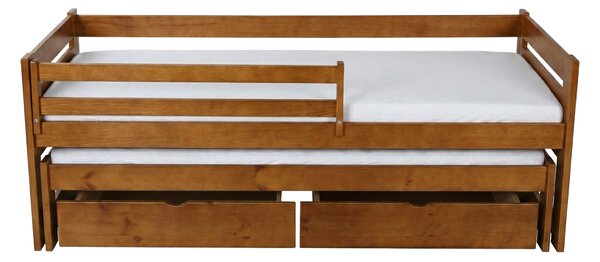Wilsondo Detská posteľ s prístelkou Veronika 7 90x200 - dub