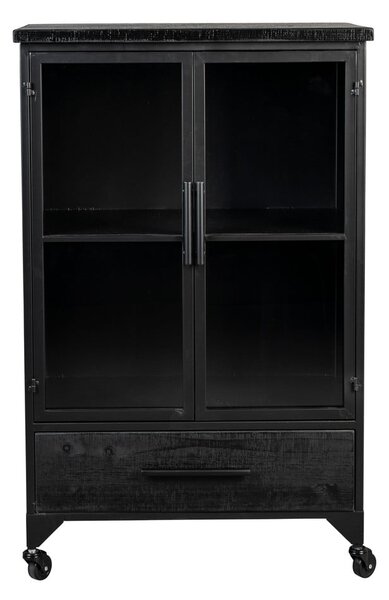Čierna kovová vitrína 65x105 cm Ferre – White Label