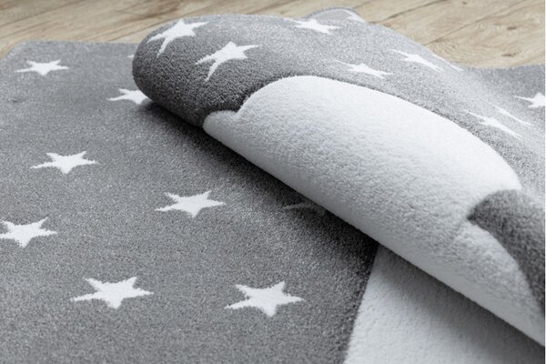 Dywany Łuszczów , Detský kusový koberec Petit Cloud stars grey, 140x190, šedá, detská izba