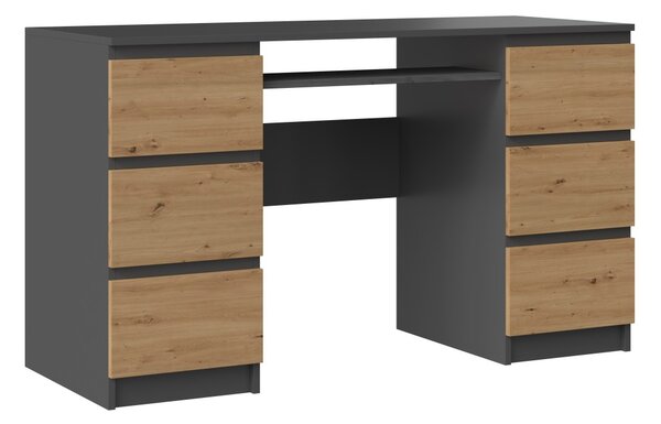 TP Living Písací stôl Kuba antracit/dub artisan