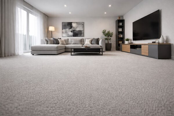 Condor Carpets , Koberec metráž Sicily 173, na mieru, šíře 4m,5m, šedá, filc, obývacia izba