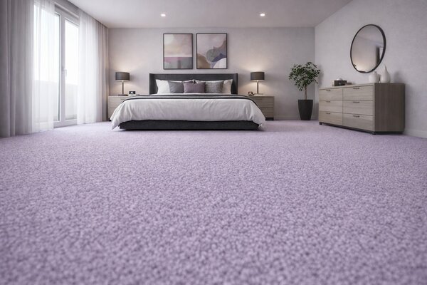 Condor Carpets, Metrážny koberec Carousel 113, na mieru, šíře 4m, fialová, filc, detská izba