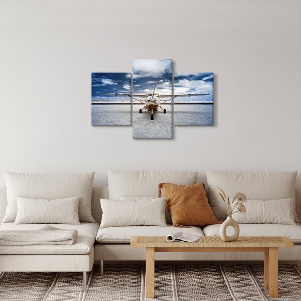 Obraz motorového lietadla (90x60 cm)
