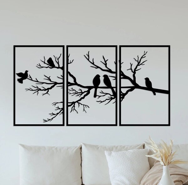 Karlsdesign.sk - Drevený obraz na stenu - BirdTrees II - 84x43