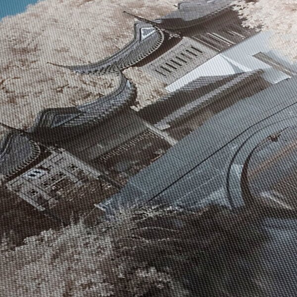 Obraz - Rozkvitnuté stromy v Ázii (90x60 cm)