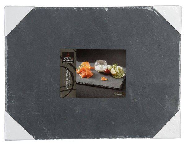 Secret de Gourmet Servírovací kamenný tanier 30x40 cm antracit