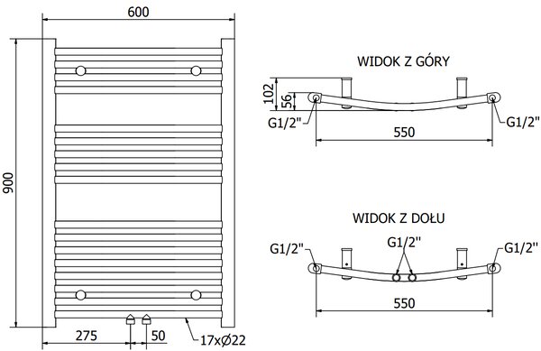Mexen Ares, elektrické vykurovacie teleso 900 x 600 mm, 600 W, biela, W102-0900-600-2600-20