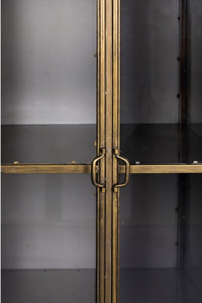 Kovová vitrína v zlatej farbe 64x184 cm Gertlush – Dutchbone