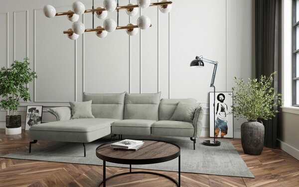 ROHOVÁ SEDAČKA, textil, svetlosivá Livetastic - Sedačky, Online Only