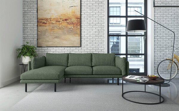 ROHOVÁ SEDAČKA, textil, zelená Livetastic - Sedačky, Online Only