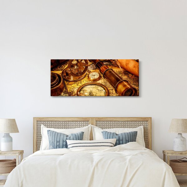 Obraz - Historické pomôcky námorníkov (120x50 cm)