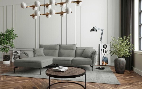 ROHOVÁ SEDAČKA, textil, sivá Livetastic - Sedačky, Online Only