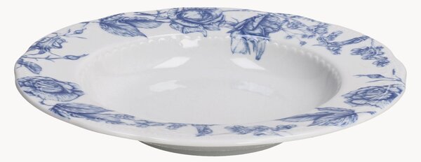 Porcelánové hlboké taniere Vienna Blu Rose, 6 ks