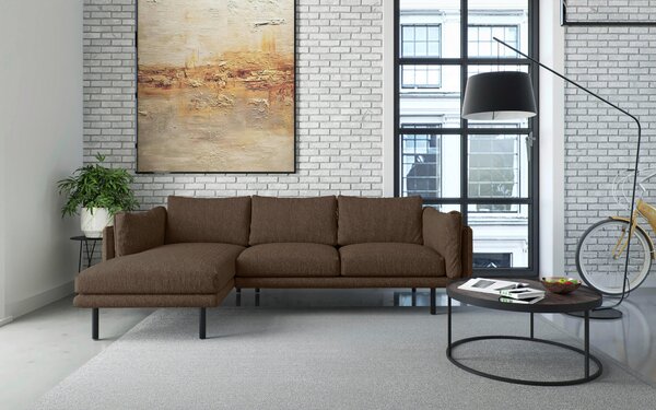 ROHOVÁ SEDAČKA, textil, svetlohnedá Livetastic - Sedačky, Online Only
