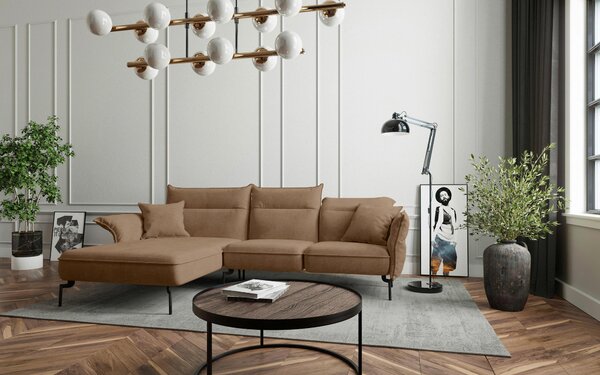 ROHOVÁ SEDAČKA, textil, svetlohnedá Livetastic - Sedačky, Online Only