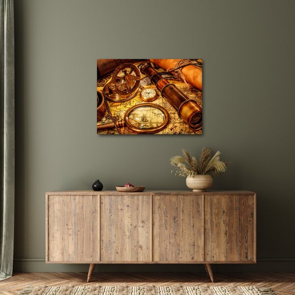 Obraz - Historické pomôcky námorníkov (70x50 cm)
