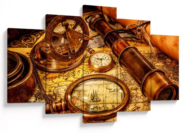 Obraz - Historické pomôcky námorníkov (150x105 cm)