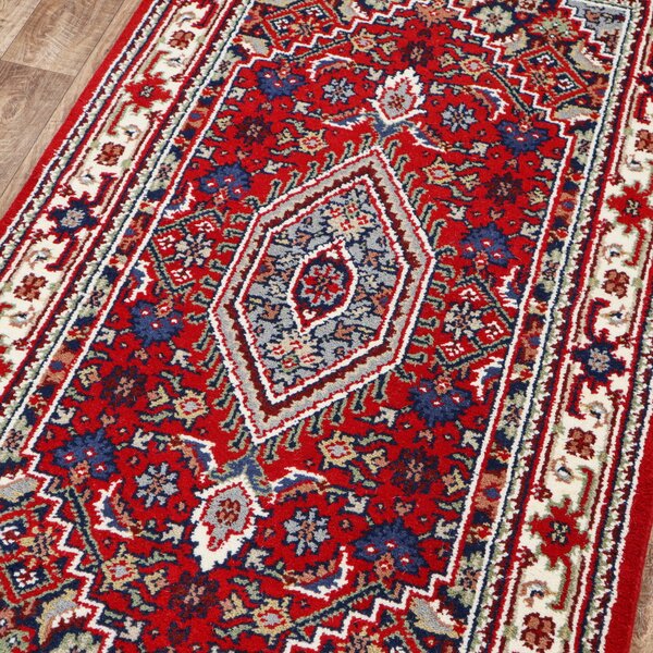 Asra , Kusový ručne tkaný koberec Bidjar red, 90x160, červená, obývacia izba