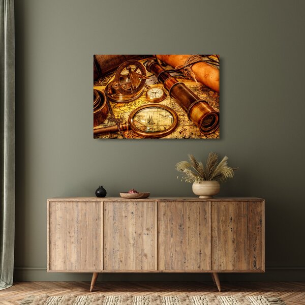Obraz - Historické pomôcky námorníkov (90x60 cm)