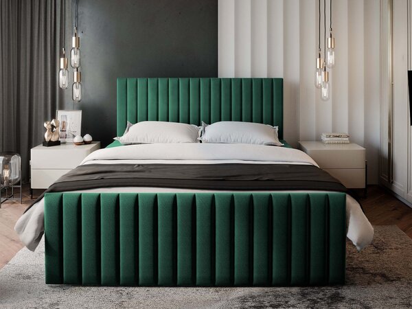Čalúnená boxspring manželská posteľ Arion 180x200 - zelená