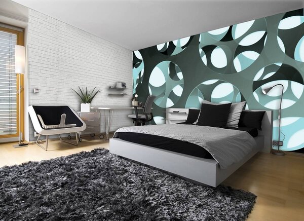 Fototapeta - Pastelové kruhy abstraktné (152,5x104 cm)