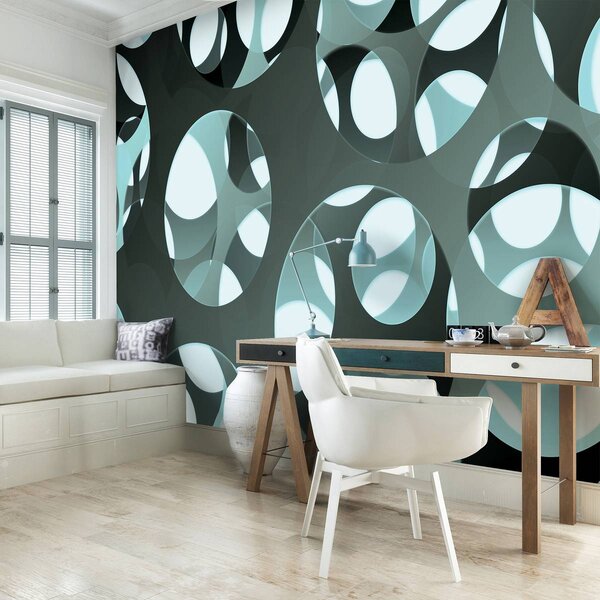 Fototapeta - Pastelové kruhy abstraktné (152,5x104 cm)
