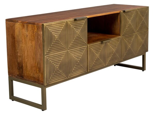 TV stolík z mangového dreva v zlatej farbe 40x60 cm Volan – Dutchbone