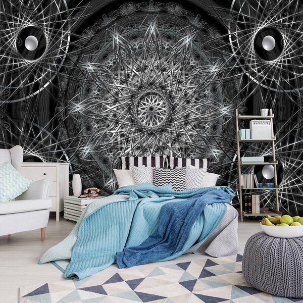 Fototapeta - Strieborná abstrakcia (152,5x104 cm)