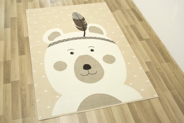 Detský koberec Luna Kids 534222/97955 - Medvedík indián, slonia kosť