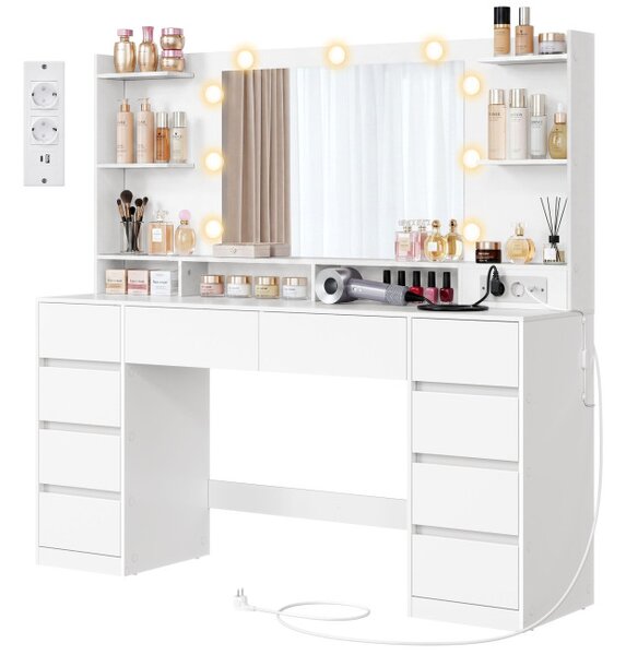 Toaletný stolík so zrkadlom a LED osvetlením RDT341WB01