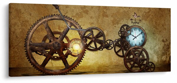 Obraz strojčekov historických hodín (120x50 cm)