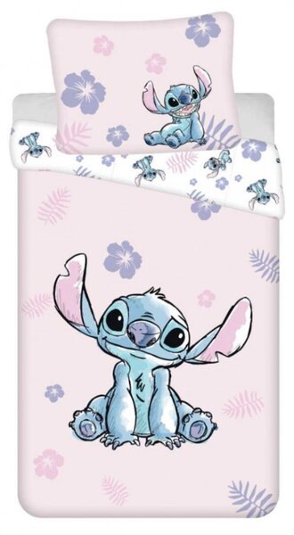 Obliecky Disney Lilo and Stitch ružová 140x200cm+90x70cm Faro
